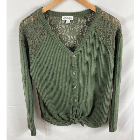 NWOT Ten Sixty Sherman Girls button front thermal XL - Picture 1 of 4